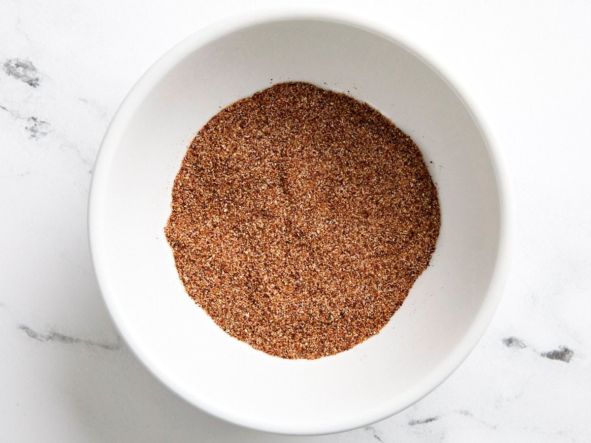 Fajita seasoning mix in a bowl.