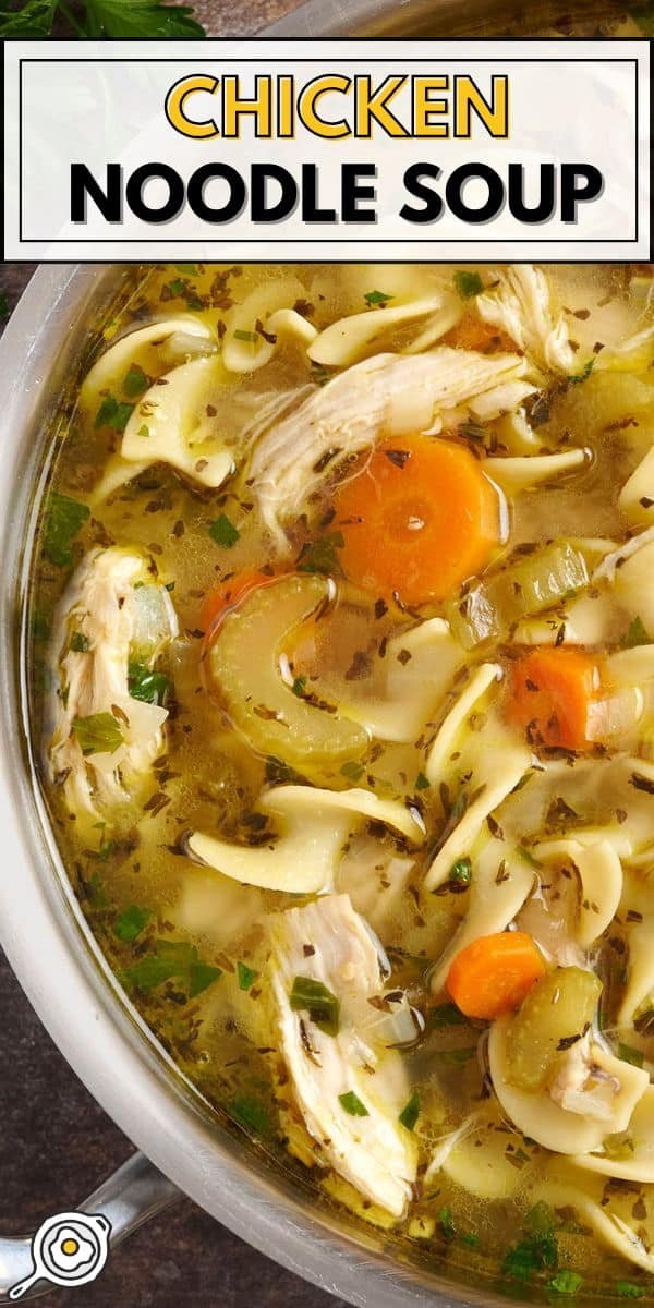chicken noodle soup pin image