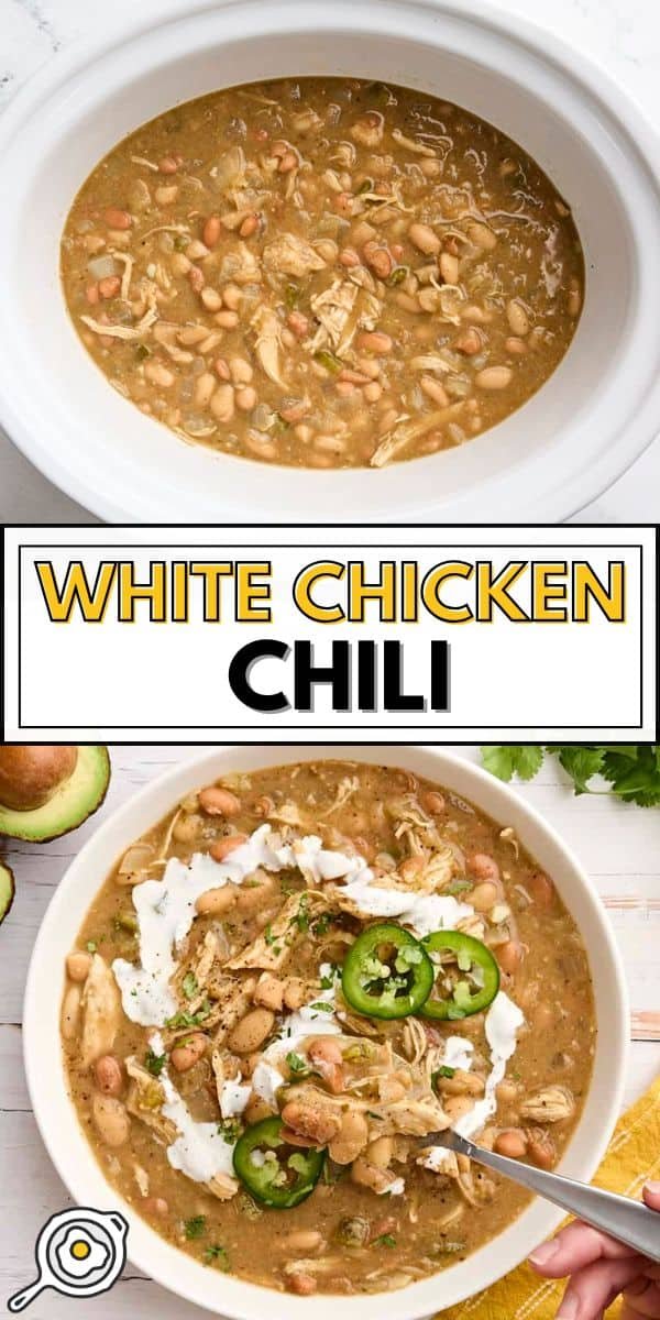 Slow Cooker White Chicken Chili pin image