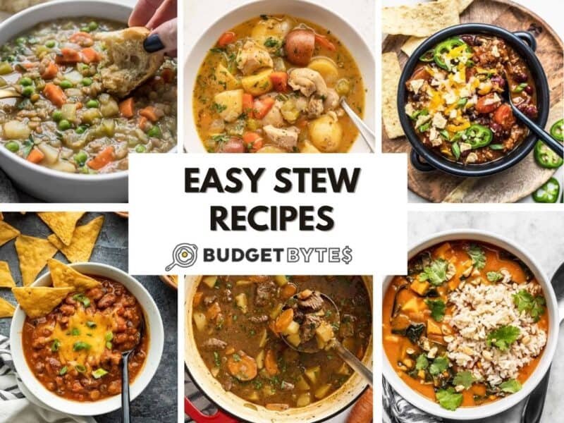 collage of stew recipes